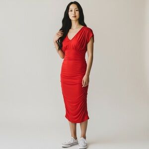 Ruched bodycon dress